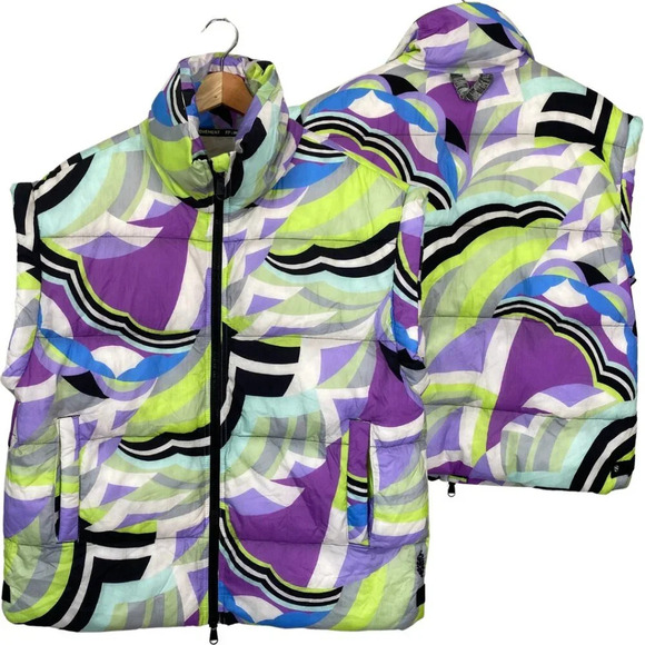 NWOT Free People FP Movement In A Bubble Patterned Puffer Vest Women's XS Active - Picture 3 of 16